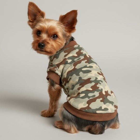 Camouflage Dog Tee Shirt - Picture 1 of 7
